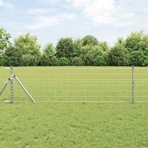 Euro Fence Silver 0.6 x 10 m Hot dip galvanized iron Vidaxl Euro Fence Silver 0.6 x 10 m Hot dip galvanized iron Vidaxl