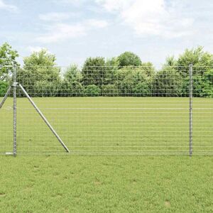 Euro Fence Silver 1.4 x 10 m Hot dip galvanized iron Vidaxl Euro Fence Silver 1.4 x 10 m Hot dip galvanized iron Vidaxl
