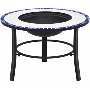 Mosaic Fire Pit Blue and White 68cm Ceramic Vidaxl Mosaic Fire Pit Blue and White 68cm Ceramic Vidaxl