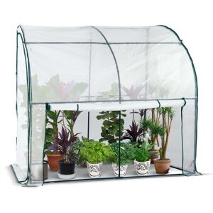 Vounot Garden Greenhouse Wall-Mounted 200x100x180cm White Vounot Garden Greenhouse Wall-Mounted 200x100x180cm White