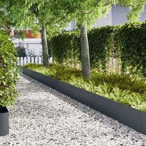 vidaXL Lawn Edgings 50 pcs Anthracite 100 x 0.5 x 30 cm Steel vidaXL Lawn Edgings 50 pcs Anthracite 100 x 0.5 x 30 cm Steel