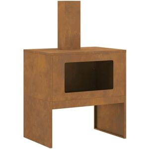 Fire Pit Brown 60 x 40 x 96 cm Weathering steel Vidaxl Fire Pit Brown 60 x 40 x 96 cm Weathering steel Vidaxl