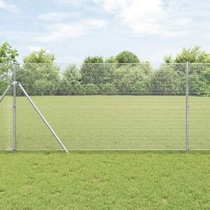 Welded Wire Fence Silver 1.4 x 50 m Steel Vidaxl Welded Wire Fence Silver 1.4 x 50 m Steel Vidaxl