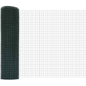 Welded Wire Fence Green 0.8 x 25 m Steel Vidaxl Welded Wire Fence Green 0.8 x 25 m Steel Vidaxl