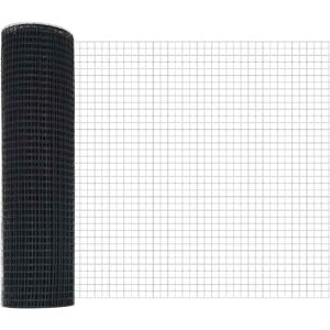 Welded Wire Fence Grey 0.4 x 50 m Steel Vidaxl Welded Wire Fence Grey 0.4 x 50 m Steel Vidaxl