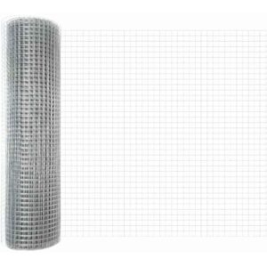 Welded Wire Fence Silver 0.6 x 50 m Steel Vidaxl Welded Wire Fence Silver 0.6 x 50 m Steel Vidaxl