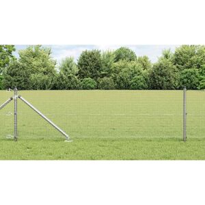 Galvanized Steel Fence - 13 Pickets 0.8x25 m - Garden Fence Galvanized Steel Fence - 13 Pickets 0.8x25 m - Garden Fence