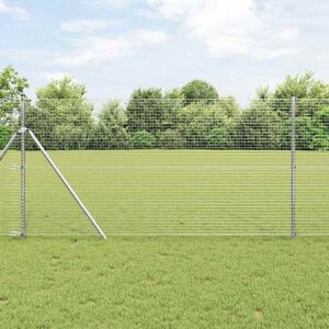 vidaXL 13 Postes 1.2x25 m Galvanized Steel Fencing Kit vidaXL 13 Postes 1.2x25 m Galvanized Steel Fencing Kit
