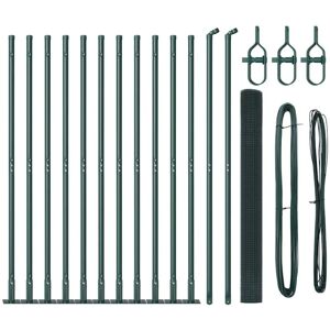 Fence with Posts Green 1.4 x 25 m Steel Vidaxl Fence with Posts Green 1.4 x 25 m Steel Vidaxl