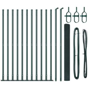 Fence with Posts Green 1.4 x 25 m Steel vidaXL Fence with Posts Green 1.4 x 25 m Steel vidaXL