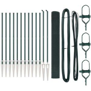 Fence with Posts Green 1.4 x 25 m Steel Vidaxl Fence with Posts Green 1.4 x 25 m Steel Vidaxl