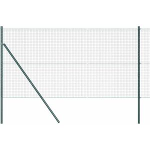 Fence with Posts Green 1.2 x 50 m Steel vidaXL Fence with Posts Green 1.2 x 50 m Steel vidaXL