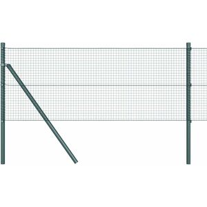 Fence with Posts Green 0.5 x 100 m Steel Vidaxl Fence with Posts Green 0.5 x 100 m Steel Vidaxl