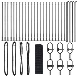 Fence with Posts Grey 0.5 x 50 m Steel Vidaxl Fence with Posts Grey 0.5 x 50 m Steel Vidaxl