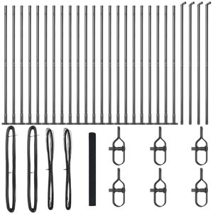 Fence with Posts Grey 1.5 x 50 m Steel Vidaxl Fence with Posts Grey 1.5 x 50 m Steel Vidaxl