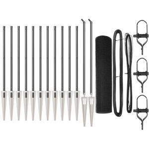 Fence with Posts Grey 0.8 x 25 m Steel Vidaxl Fence with Posts Grey 0.8 x 25 m Steel Vidaxl