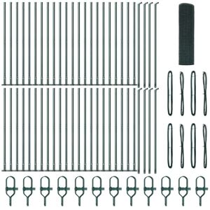 Fence with Posts Green 0.5 x 100 m Steel Vidaxl Fence with Posts Green 0.5 x 100 m Steel Vidaxl
