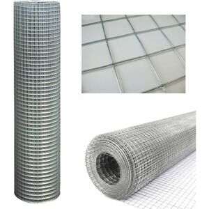 BRIEFNESS Welded Wire Netting Mesh 1x1 Square Galvanised Fence, Wire Mesh Rolls Fencing Garden Metal Netting for Gardening Home Aviary Dog Cat Rabbit Hutch BRIEFNESS Welded Wire Netting Mesh 1x1 Square Galvanised Fence, Wire Mesh Rolls Fencing Garden Metal Netting for Gardening Home Aviary Dog Cat Rabbit Hutch