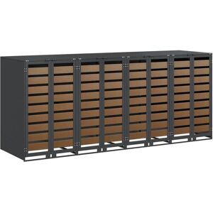 Wheelie Bin Storage for 4 Bins Anthracite 272 x 77.5 x 115.5 cm vidaXL Wheelie Bin Storage for 4 Bins Anthracite 272 x 77.5 x 115.5 cm vidaXL