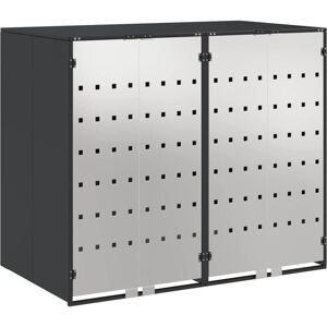 Wheelie Bin Storage for 2 Bins Anthracite 136 x 77.5 x 115.5 cm vidaXL Wheelie Bin Storage for 2 Bins Anthracite 136 x 77.5 x 115.5 cm vidaXL