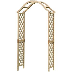 Selections - Wooden Garden Arch (Tan) with Ground Spikes Selections - Wooden Garden Arch (Tan) with Ground Spikes