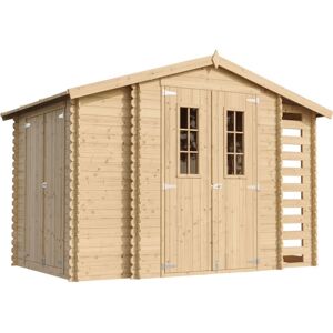 Timbela M389C Garden Shed with Wood Storage - Outdoor Resistant Timbela M389C Garden Shed with Wood Storage - Outdoor Resistant