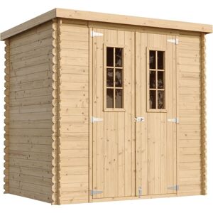 Wooden Garden Shed- Pent Shiplap Wooden Shed H200 x 142 x 204cm/2.22 m2 - 19 mm planks Timbela M311C Wooden Garden Shed- Pent Shiplap Wooden Shed H200 x 142 x 204cm/2.22 m2 - 19 mm planks Timbela M311C