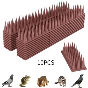 Ymyny - Plastic Anti Pigeon Spike, 20 Pieces Repellent Trap, Anti Birds for Cats Sparrows, for Balcony Window, Animal Friendly Spike (Brown) Ymyny - Plastic Anti Pigeon Spike, 20 Pieces Repellent Trap, Anti Birds for Cats Sparrows, for Balcony Window, Animal Friendly Spike (Brown)