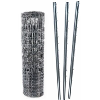 AQUAGART Heavy-Duty 100m Animal Protection Net - Fence with Z-Section Posts AQUAGART Heavy-Duty 100m Animal Protection Net - Fence with Z-Section Posts