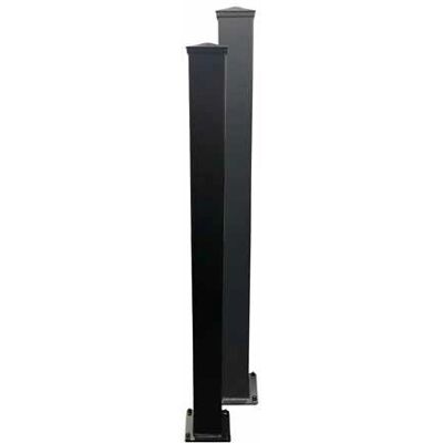 2400mm Aluminium Flanged Post - L10 x W10 x H0.35 cm - Grey 2400mm Aluminium Flanged Post - L10 x W10 x H0.35 cm - Grey