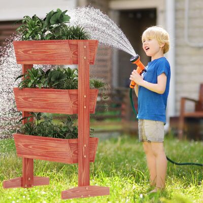 UNHO - Vertical Garden Bed 3-Tier - Pine Wood - Planter Stand UNHO - Vertical Garden Bed 3-Tier - Pine Wood - Planter Stand