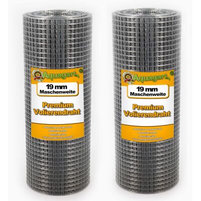 AQUAGART - 60m x 0,5m galvanized wire mesh for aviary - Fencing Material AQUAGART - 60m x 0,5m galvanized wire mesh for aviary - Fencing Material