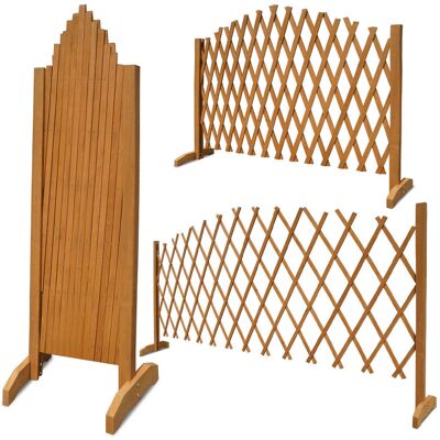 Gardebruk - Expanding Wooden Garden Trellis Fence Panel Expandable up to 200cm Wide Freestanding Room Divider Adjustable Privacy Screen Plant Support Gardebruk - Expanding Wooden Garden Trellis Fence Panel Expandable up to 200cm Wide Freestanding Room Divider Adjustable Privacy Screen Plant Support