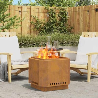 vidaXL Weathering Steel Fire Bowl - Garden and Terrace Fire Pit vidaXL Weathering Steel Fire Bowl - Garden and Terrace Fire Pit