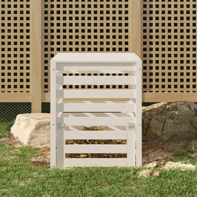vidaXL Composter - Solid Pine Wood - 63.5x63.5x77.5 cm - Garden Waste Bin vidaXL Composter - Solid Pine Wood - 63.5x63.5x77.5 cm - Garden Waste Bin