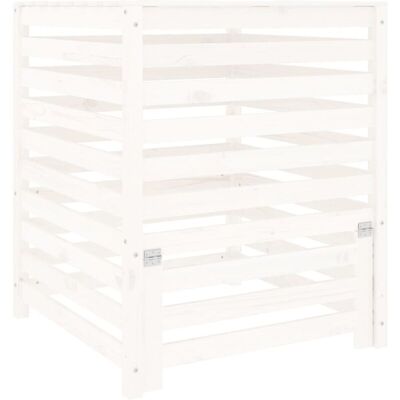 vidaXL Composter Solid Wood Pine White - Garden Waste Bin vidaXL Composter Solid Wood Pine White - Garden Waste Bin