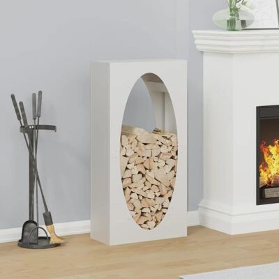 vidaXL Firewood Rack White - 50x23x100 cm Cold Rolled Steel vidaXL Firewood Rack White - 50x23x100 cm Cold Rolled Steel