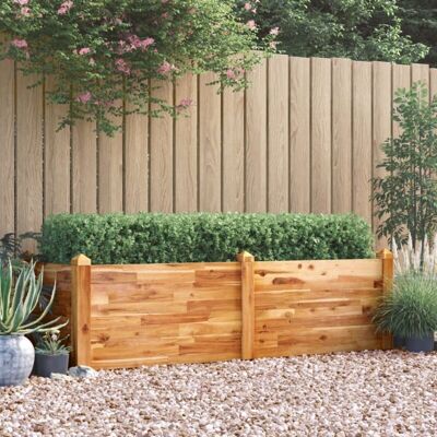 Garden Raised Bed 160x60x44 cm Solid Wood Acacia vidaXL Garden Raised Bed 160x60x44 cm Solid Wood Acacia vidaXL