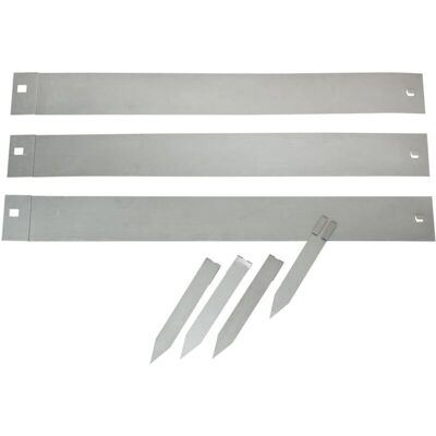 vidaXL Garden Edging Set 3 pcs Grey 91.4x10.2cm vidaXL Garden Edging Set 3 pcs Grey 91.4x10.2cm