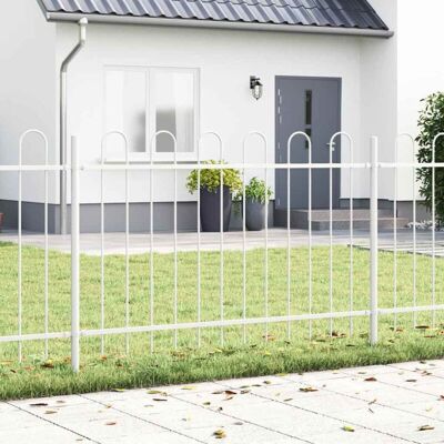 Vidaxl White Garden Fence with Arches 8.5x0.8 m - Garden Fence Vidaxl White Garden Fence with Arches 8.5x0.8 m - Garden Fence