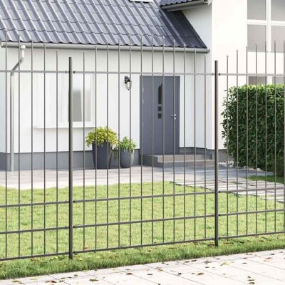 Vidaxl - Garden Fence Loop Top - Gray - 6.8x2 m - Steel Vidaxl - Garden Fence Loop Top - Gray - 6.8x2 m - Steel