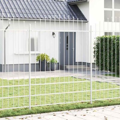 Vida garden fence, white arched top, 3.4x2 m, steel Vida garden fence, white arched top, 3.4x2 m, steel