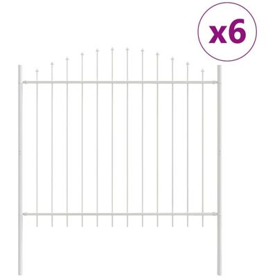 VidaXL Garden Fence System - Adjustable White Arched Top 10.2x1.25m VidaXL Garden Fence System - Adjustable White Arched Top 10.2x1.25m