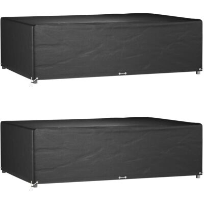 vidaXL Garden Furniture Cover 2 pcs - Rectangular Black vidaXL Garden Furniture Cover 2 pcs - Rectangular Black
