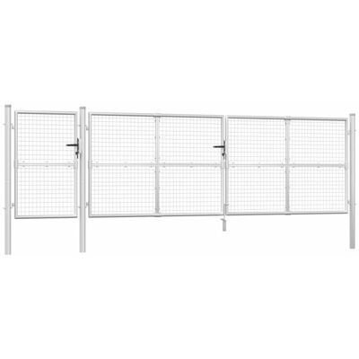 vidaXL Mesh Garden Gate Silver - Garden Gate vidaXL Mesh Garden Gate Silver - Garden Gate
