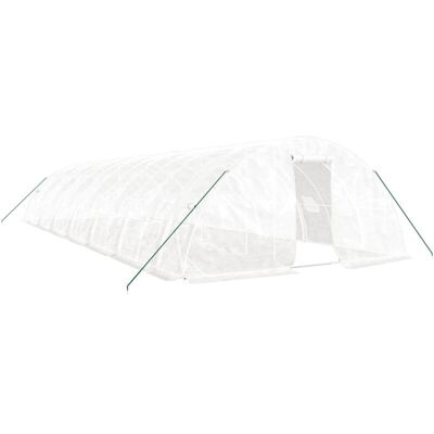vidaXL Greenhouse Steel Frame White 70 m² 14x5x2.3 m - Greenhouse vidaXL Greenhouse Steel Frame White 70 m² 14x5x2.3 m - Greenhouse