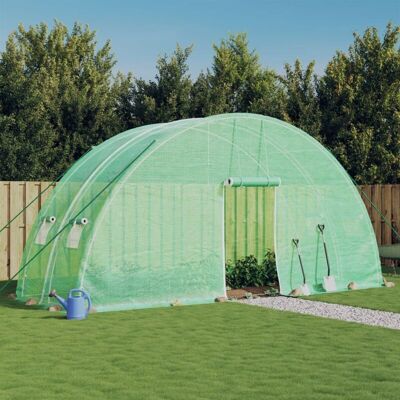 vidaXL Greenhouse Walk in Greenhouse Grow House with Steel Frame Green 12 m² vidaXL Greenhouse Walk in Greenhouse Grow House with Steel Frame Green 12 m²