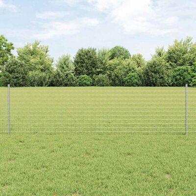vidaXL 25 x 0.6 m galvanized steel Euro fence set - Fence vidaXL 25 x 0.6 m galvanized steel Euro fence set - Fence