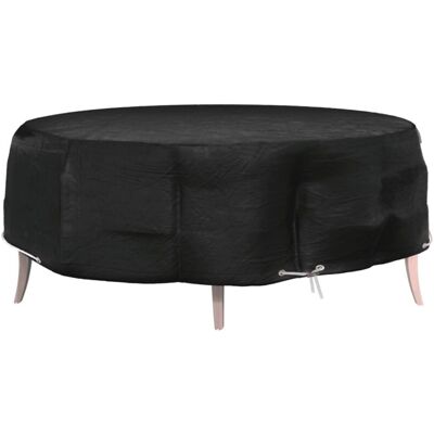 vidaXL Black Round Island Lounge Cover 188x50cm - Outdoor Furniture vidaXL Black Round Island Lounge Cover 188x50cm - Outdoor Furniture