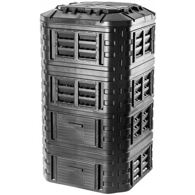 KADAX Modular Composting System, Rapid Compost Bin made of Plastic, Black, 1260L KADAX Modular Composting System, Rapid Compost Bin made of Plastic, Black, 1260L